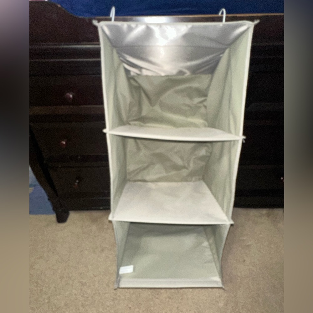 EUC | 3 Shelf Hanging Closet Organizer Gray | Room Essentials